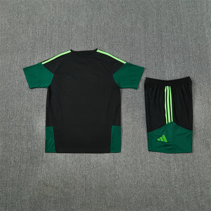 Mexico Shorts Set-Black and Dark Green