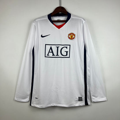 Retro Long Sleeve Manchester United 07/08 White