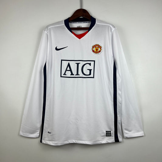 Retro Long Sleeve Manchester United 07/08 White