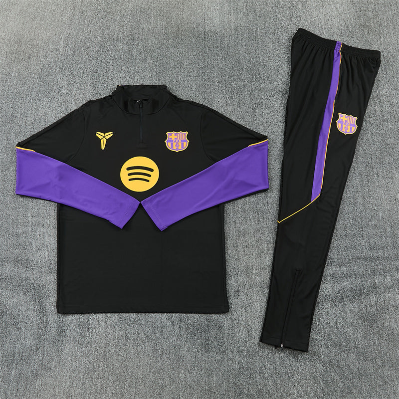 Barcelona Tracksuit-Black and Purple