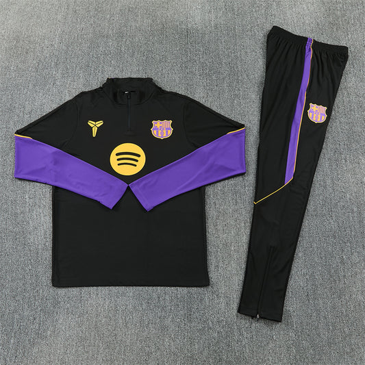 Barcelona Tracksuit-Black and Purple