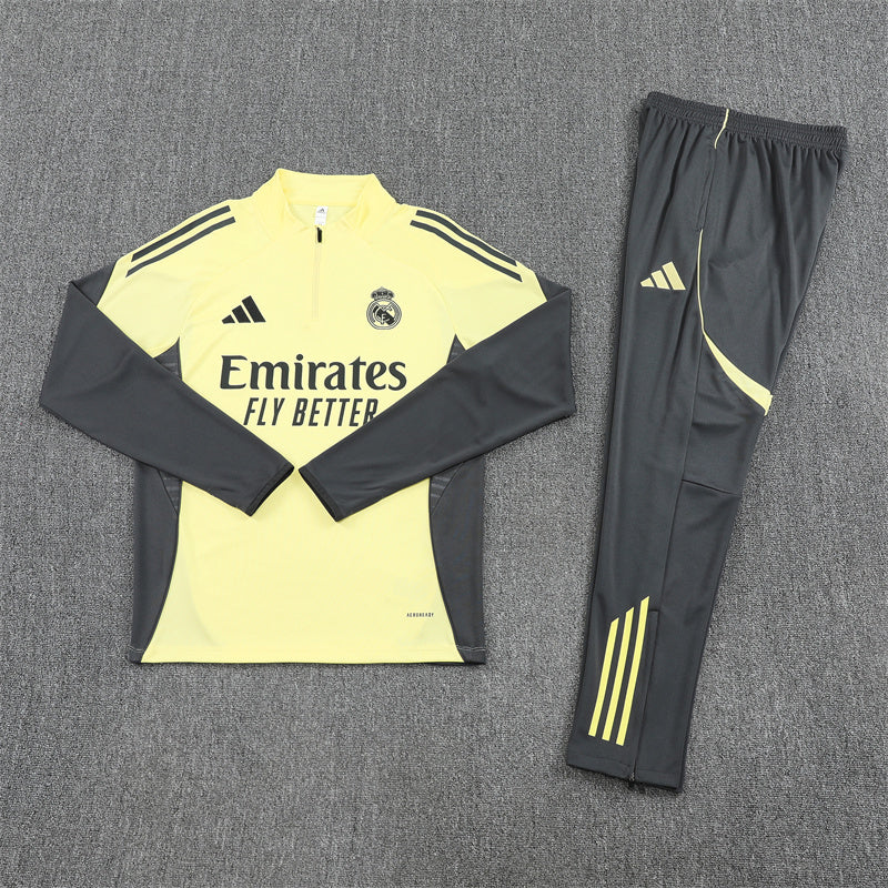 Real Madrid Tracksuit-Yellow and Navy Blue
