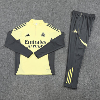 Real Madrid Tracksuit-Yellow and Navy Blue