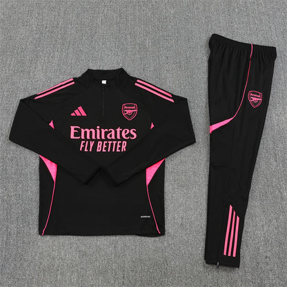 Arsenal Tracksuit-Black and Pink