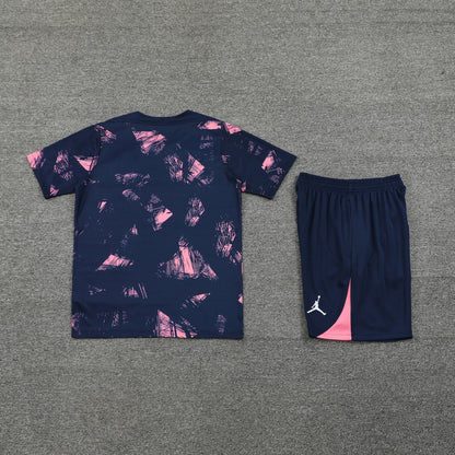 PSG Shorts Set-Navy Blue and Pink