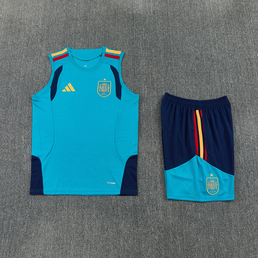 Spain Vest Set-Blue and Navy Blue