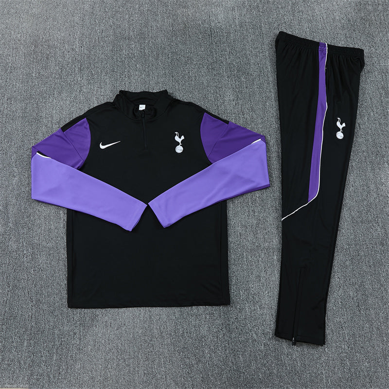 Tottenham Tracksuit-Black and Purple