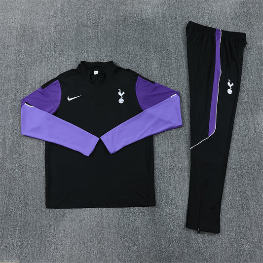 Tottenham Tracksuit-Black and Purple