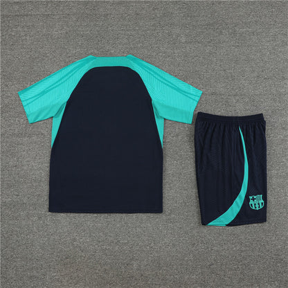 Barcelona Shorts Set-Black and Blue