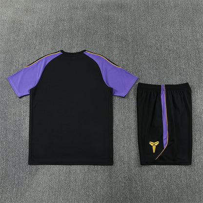 Barcelona Shorts Set-Black and Purple