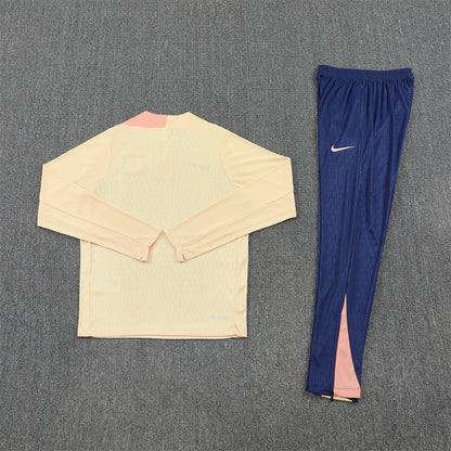 Barcelona Tracksuit-Cream and Navy Blue