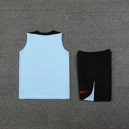 Barcelona Vest Set-Light Blue and Black