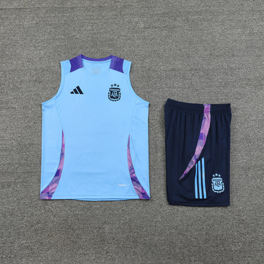 Argentina Vest Set-Blue and Navy Blue