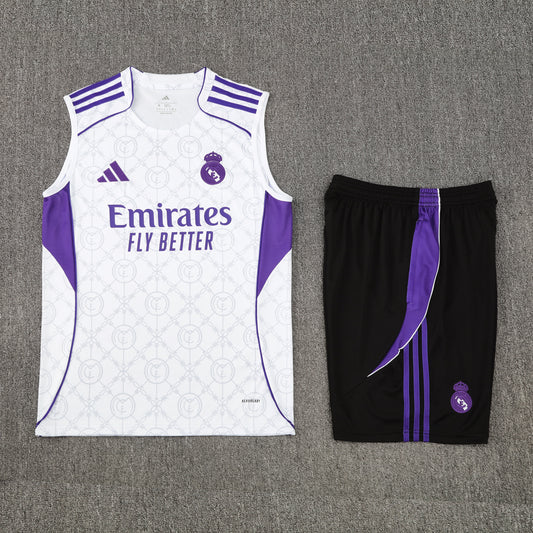 Real Madrid Vest Set-White, Purple and Black