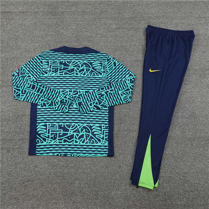 Brazil Tracksuit-Green and Navy Blue