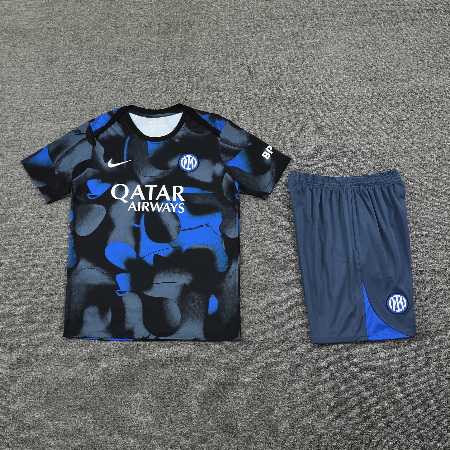 Inter Milan Shorts Set-Black, Blue and Grey