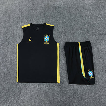 Brazil Vest Set-Black and Yellow