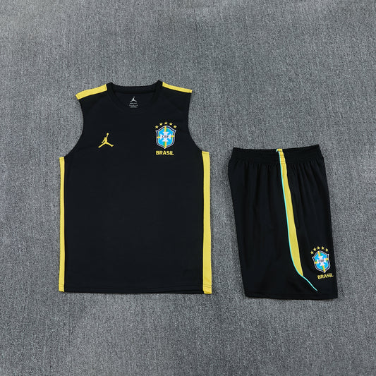 Brazil Vest Set-Black and Yellow
