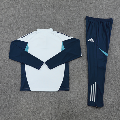 Arsenal Tracksuit-White and Navy Blue