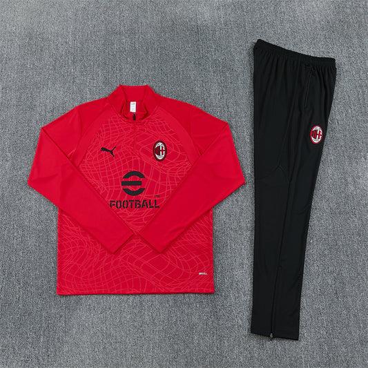 AC Milan Tracksuit-Red and Black