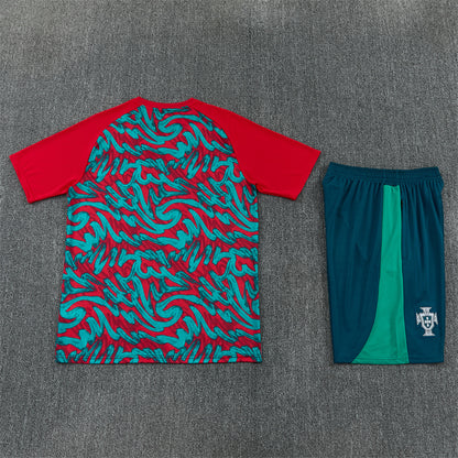 Portugal Shorts Set-Red and Blue