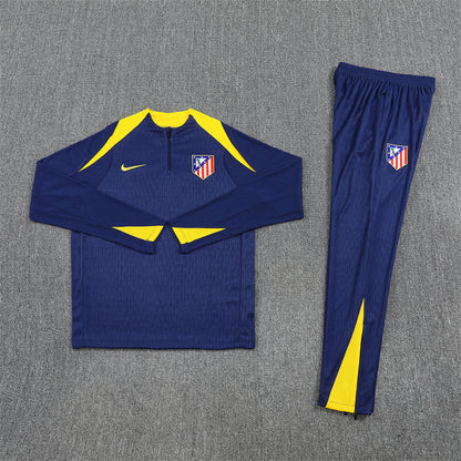 Atletico Madrid Tracksuit-Navy Blue and Yellow