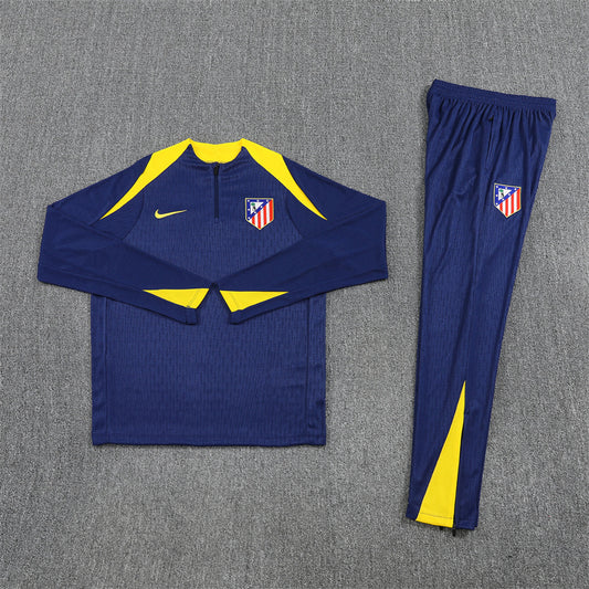 Atletico Madrid Tracksuit-Navy Blue and Yellow