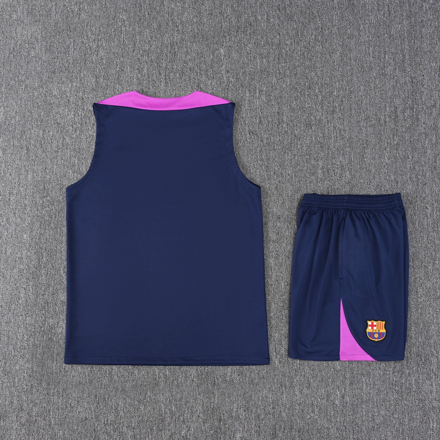 Barcelona Vest Set-Navy Blue and Purple