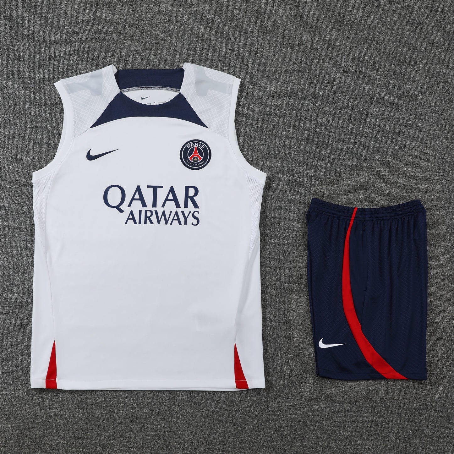 PSG Vest Set-White and Navy Blue