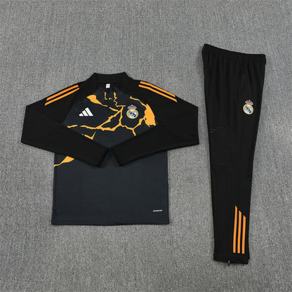 Real Madrid Tracksuit-Black and Golden