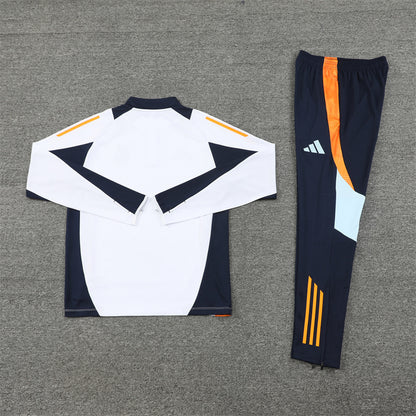 Real Madrid Tracksuit-White and Black
