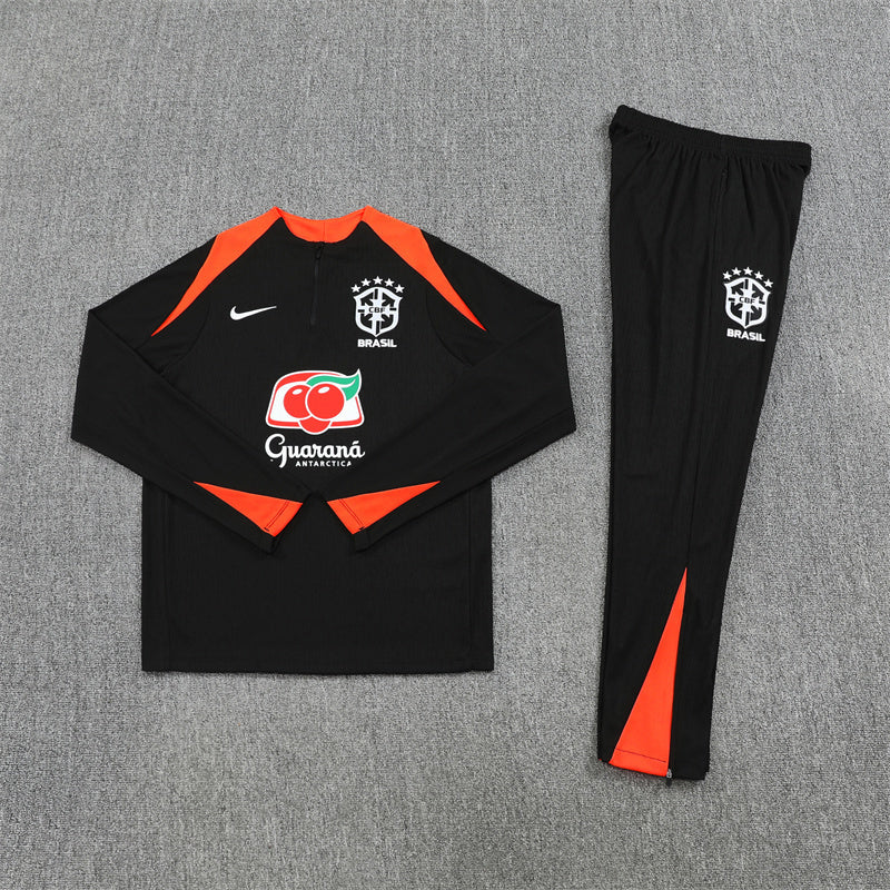 Brazil Tracksuit-Black and Orange