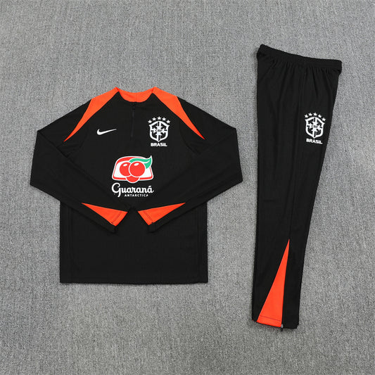 Brazil Tracksuit-Black and Orange