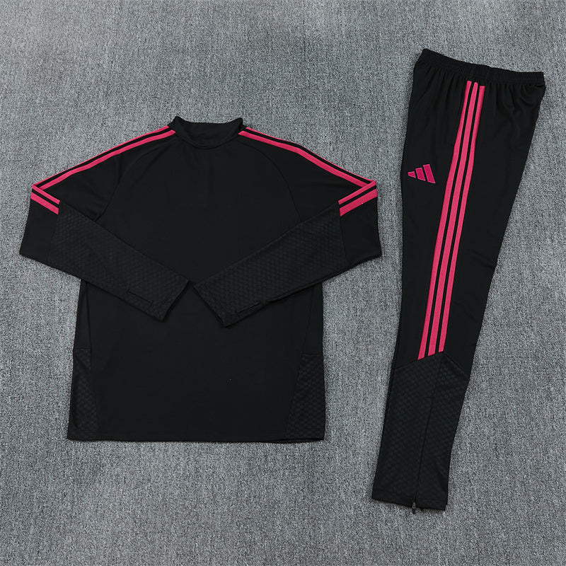 Real Madrid Tracksuit-Black and Pink