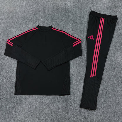 Real Madrid Tracksuit-Black and Pink