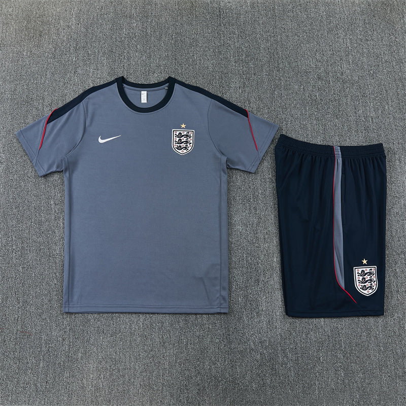 England Shorts Set-Dark Grey and Black