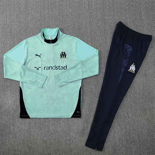 Olympique de Marseille Tracksuit-Mint Green and Black