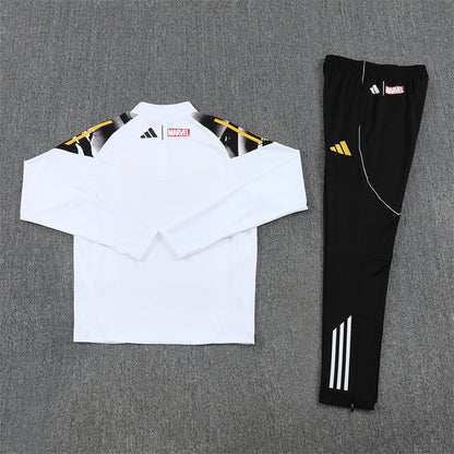 Real Madrid Tracksuit-White and Black