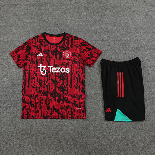 Manchester United Shorts Set-Red and Black