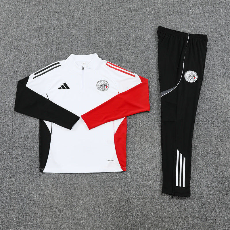 Ajax Tracksuit-White, Red and Black