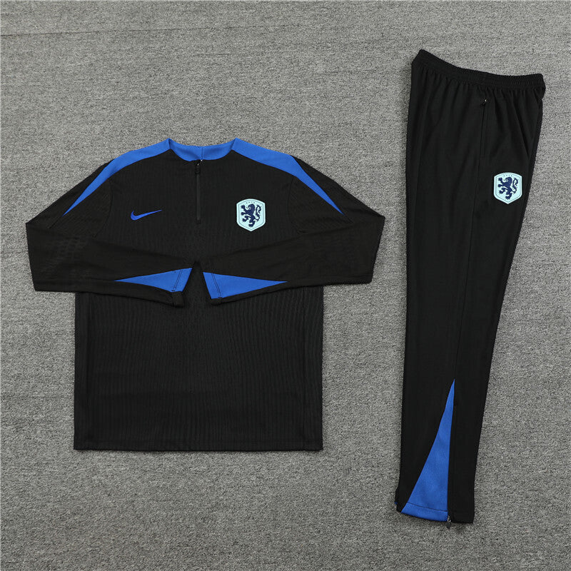 Netherlands Tracksuit-Black and Blue