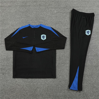 Netherlands Tracksuit-Black and Blue