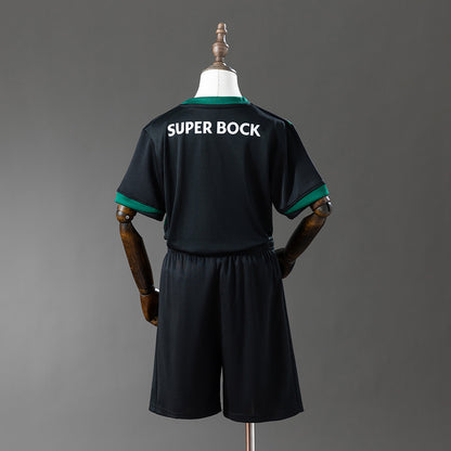 Sporting Lisbon 25/26 Kids Kit Alternative Jersey Black