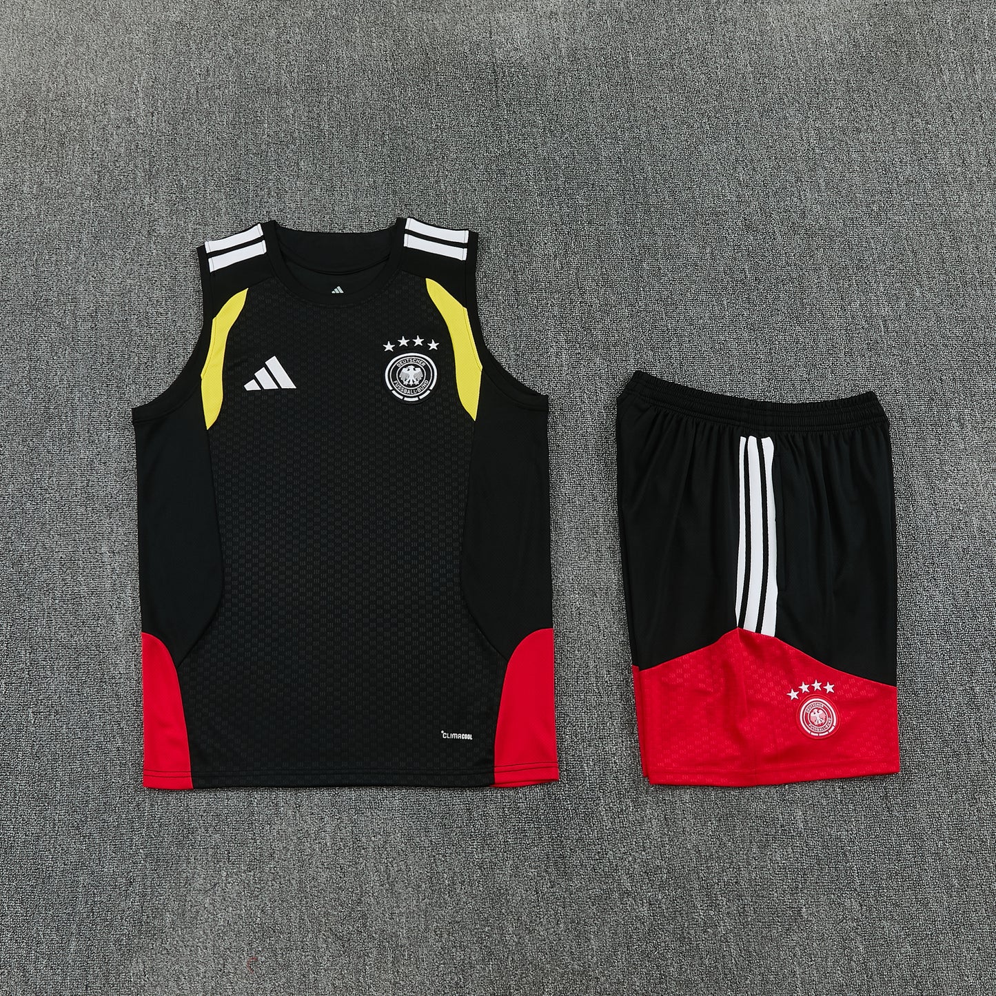 Germany Vest Set-Black and Red