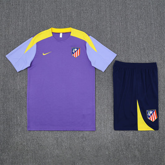 Atletico Madrid Shorts Set-Purple and Navy Blue