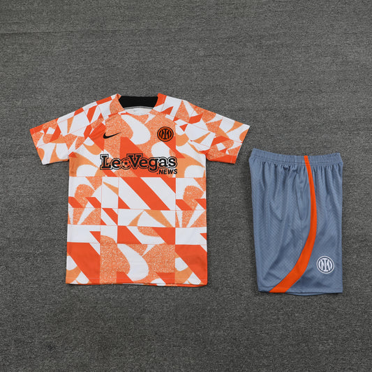 Inter Milan Shorts Set-Orange and Grey