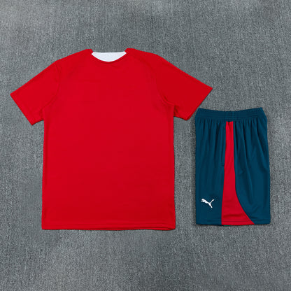 Portugal Shorts Set-Red and Dark Green