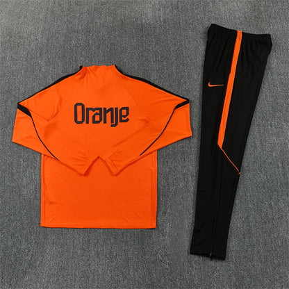 Netherlands Tracksuit-Orange and Black