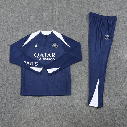 PSG Tracksuit-Navy Blue and White