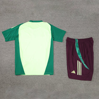 Mexico Shorts Set-Light Green and Brown